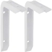 AMIG Plankdrager/planksteun van aluminium - 2x - gelakt wit - H200 x B150 mm - heavy support - Plankdragers