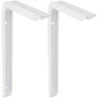 AMIG Plankdrager/planksteun van aluminium - 2x - gelakt wit - H300 x B200 mm - heavy support - Plankdragers