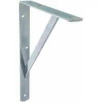 AMIG Plankdrager/planksteun van metaal - gelakt zilver - H400 x B275 mm - Tot 225 kg - Plankdragers