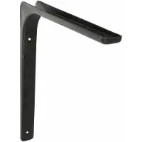 AMIG Plankdrager/planksteun van metaal - gelakt zwart - H200 x B250 mm - Plankdragers