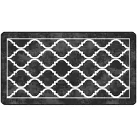 vidaXL Vloerkleed wasbaar 80x150 cm zwart en wit