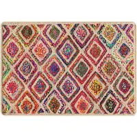 vidaXL Vloerkleed wasbaar 160x230 cm meerkleurig