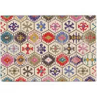 vidaXL Vloerkleed wasbaar 160x230 cm meerkleurig