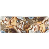 vidaXL Keukenmat wasbaar 60x180 cm meerkleurig