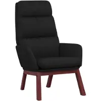 vidaXL Relaxstoel stof zwart