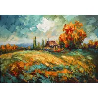 Fotobehang - Landschap - Natuur - Kunst - Natuurschilderij - Vliesbehang - 416x254cm (lxb)