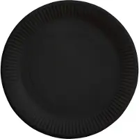 Amscan Kartonnen bordjes 23cm FSC zwart, 8 stuks