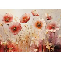 Fotobehang - Bloemen - Floraal - Poppy - Bloem - Planten - Vliesbehang - 416x290cm (lxb)