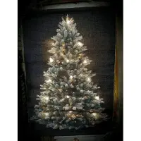 Home Sweet Home Wanddoek kerstboom led verlichting maat S 45 x 60 cm Wanddoek wandkleed | 121667 |