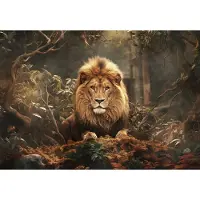 Fotobehang - Leeuw - Wilde Dieren - Kat - Leeuwen - Vliesbehang- 254x184cm (lxb)