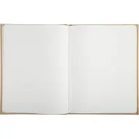 Exacompta gastenboek Kraft naturel 22x27 cm, 100 pagina's Clairefontaine, goudkleurig, staand formaat, kristallen doosje