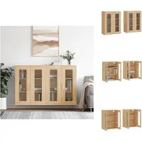 vidaXL Wandmeubel - Sonoma eiken - 69.5 x 34 x 90 cm - 2 stuks - Keukenkast