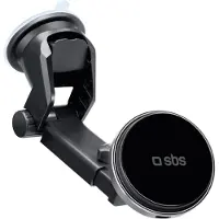 SBS Autohouder Oplader Telescopic Suction Cup Magsafe 15w Zwart (tesupmagextwir15w)