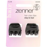 Zenner 4x Haarklemmen Stay In Hair Zwart 2 Stuks
