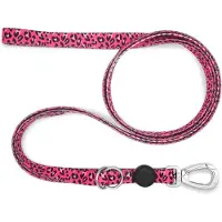 Morsø hondenriem verstelbaar gerecycled bubble leo roze 75-230x1,5 cm 4-20 kg