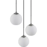LINDBY Hanglamp Jurian, dimbaar, wit / opaal, Woon-/ Eetkamer, Glas, Modern, hanglamp