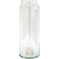 Tak Design - Drinken Waterglas XL Handgemaakt 10/30 Copper Patern - Glas - Koper