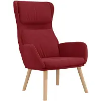vidaXL Relaxstoel fluweel wijnrood