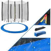 Arebos Trampoline Veiligheidsnet + Randafdekking Randbescherming 305 cm 6 Stokke