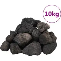 vidaXL Lavastenen 10 kg 5-8 cm zwart