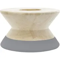 Tak Design theelichthouder Maysa Diabolo 12 x 7,3 cm hout grijs