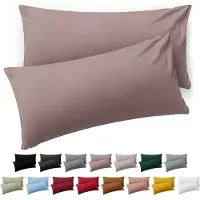 Blumtal Kussensloop Microvezel Kussenhoes 40 x 80 cm - Taupe - Set van 2