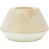 Tak Design - Hout Maysa Bum Theelichthouder - Hout - Wit