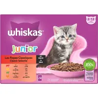 Whiskas 2x Classic Junior - Kattenvoer Natvoer - Selectie in saus - maaltijdzakjes 12 x 85g