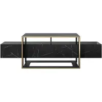 Selsey TV-meubel Excelsum | Design hout zwart 160x50x46 cm tv-meubels | NADUVI