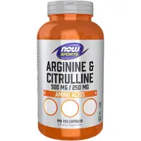 Now Arginine & Citrulline 500/250 mg (240 Capsules) - aminozuur, l-arginine - l-arginine - l-arginine