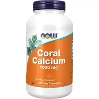 Now Coral Calcium 1000 mg | 100 Capsules | Calcium uit gefossiliseerde koraalbronnen | Calcium supplement (100 Capsules)