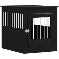 vidaXL Hondenbench 64,5x80x71 cm bewerkt hout zwart