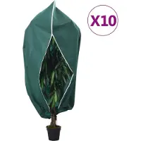 vidaXL Plantenhoezen met ritssluiting 10 st 70 g/m² 3,93x3 m
