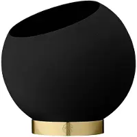 AYTM Globe Flower Pot Ø21 Cm - Bloempotten Ijzer Black - 504670050012