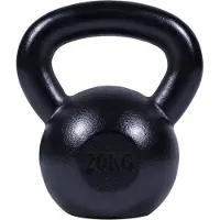 Gorilla Sports Kettlebell 20 kg gietijzer zwart