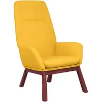 vidaXL Relaxstoel stof mosterdgeel