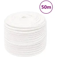 vidaXL Boottouw 14 mm 50 m polypropyleen volwit