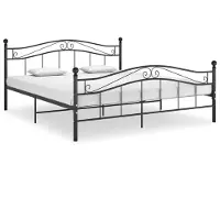 vidaXL Bedframe metaal zwart 160x200 cm
