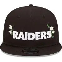 New Era Las Vegas Raiders 9Fifty Flower Wordmark Snapback Black White | M/L