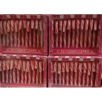 Hamlet 288 candy canes rood/wit in 24 doosjes van 12 stuks zuurstokken snoep kerst - snoep partysnoep wandelstokjes
