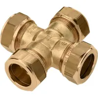 Bonfix Knel messing kruisstuk 22 x 22 x 22 x 22 mm