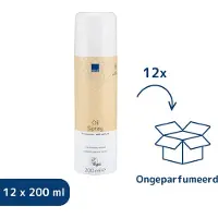 Abena Olie Spray - Beschermende Olie voor het Hele Lichaam - Voor de Zeer Droge Huid - Bevat Vitamine E en Bisabolol - Vegan - Geschikt als Massageolie - Voordeelverpakking 12x 200ml