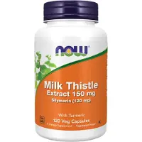 Now Milk Thistle Extract 150 mg | 120 Capsules | Mariadistelextract gestandaardiseerd op 80% silymarine en Curcuma longa-extract (120 Capsules)