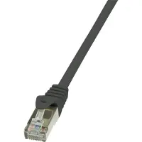 Logilink Cp2013S Rj45 Netwerk Aansluitkabel Cat 6 F/Utp 0.25 M Zwart Snagless