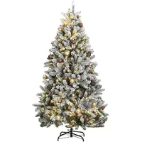 vidaXL Kunstkerstboom met scharnieren 300 LED's en kerstballen 300 cm