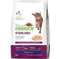 NATURAL TRAINER 3kg met Kalkoen Sterilised Trainer Natuurlijk droogvoer voor katten