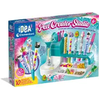 Clementoni iDea - Pennen Creatiestudio - Knutselpakket vol Accessoires - Kawaii Glitterpennen - Het Creatieve Cadeautje - Vanaf 6 jaar