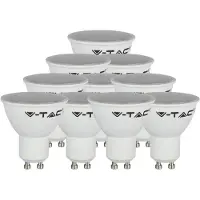 V-TAC VT-247D 10-pack dimbare LED spotjes - GU10 - 6W - 445 Lm - 3000K