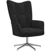 vidaXL Relaxstoel fluweel zwart