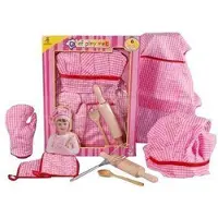 Playwood Keukenschort set 6 delig rode ruit